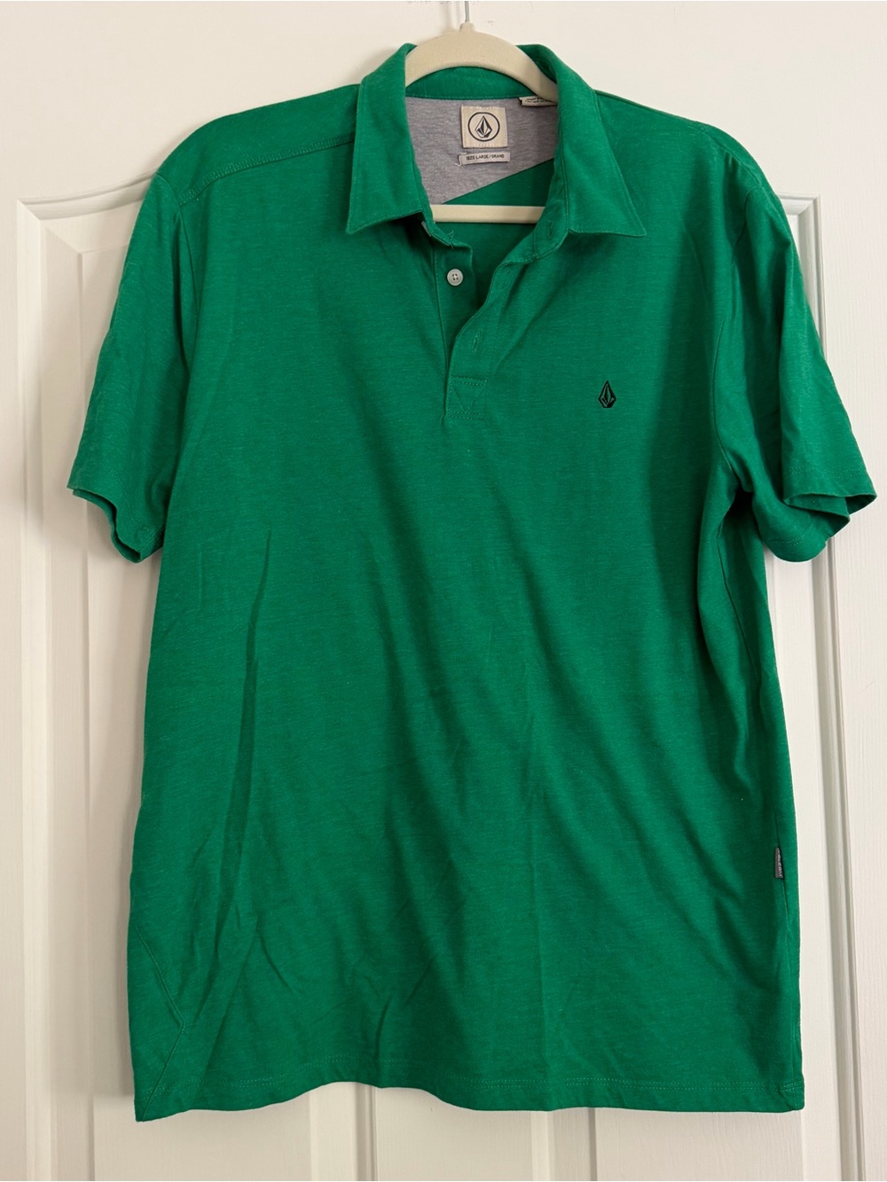 Volcom Men’s Green Heather Short Sleeve Polo Shirt Size Large